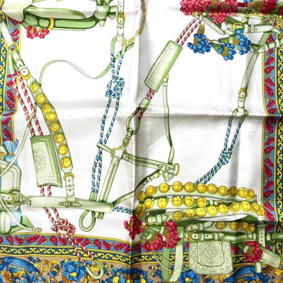 LOEWE Multicolor 100% Silk pocket Square / Scarf #1367 - Picture 2 of 5